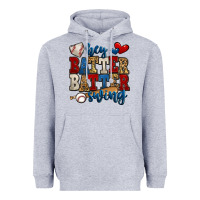Heather Grey hey batter batter swing baseball Heavyweight Hoodie - Jasminsmagicworld