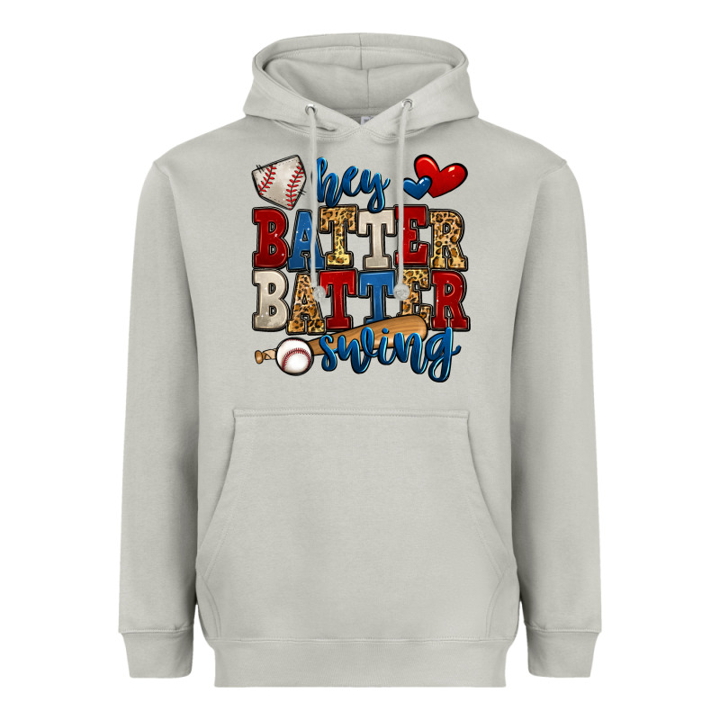 Hey Batter Batter Swing Baseball Heavyweight Hoodie by Jasminsmagicworld | Teevron