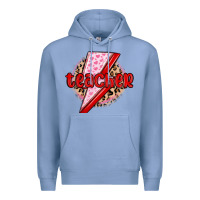Colony Blue teacher lightning bolt valentines day Premium Hoodie - MaliasSmallBusiness