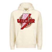 Sandshell teacher lightning bolt valentines day Premium Hoodie - MaliasSmallBusiness