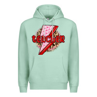 Seafoam teacher lightning bolt valentines day Premium Hoodie - MaliasSmallBusiness