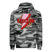Slate Camo teacher lightning bolt valentines day Premium Hoodie - MaliasSmallBusiness