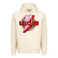 Tofu teacher lightning bolt valentines day Premium Hoodie - MaliasSmallBusiness