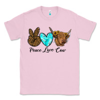 Bubblegum Pink peace love cow Classic Tee - RanaPortraitStore