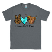 Charcoal Heather peace love cow Classic Tee - RanaPortraitStore