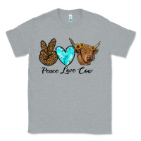 Heather Grey peace love cow Classic Tee - RanaPortraitStore