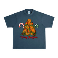 Midnight Navy Merry Christmas Basketball Urban Heavy Tee - RanaPortraitStore