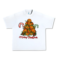 White Merry Christmas Basketball Urban Heavy Tee - RanaPortraitStore
