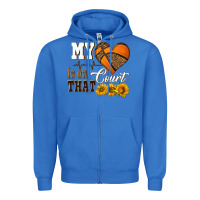 True Royal my heart is on that court Zipper Hoodie - HRA Design Shop