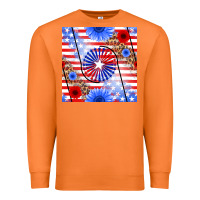 Carrot patriotic usa flag and sunflower Premium Sweatshirt - BundleAndBundleShop