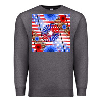 Patriotic Usa Flag And Sunflower Premium Sweatshirt | Teevron