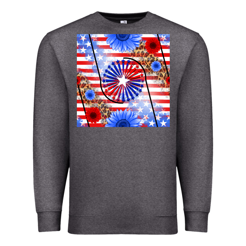 Patriotic Usa Flag And Sunflower Premium Sweatshirt by BundleAndBundleShop | Teevron
