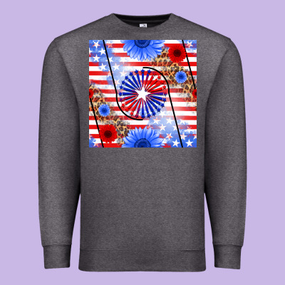 Patriotic Usa Flag And Sunflower Premium Sweatshirt Designed By Bundleandbundleshop