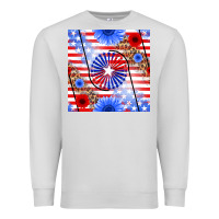 Dove Grey patriotic usa flag and sunflower Premium Sweatshirt - BundleAndBundleShop