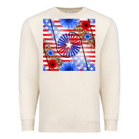 Sandshell patriotic usa flag and sunflower Premium Sweatshirt - BundleAndBundleShop