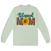 Matcha western blessed mom with sunflower Long Sleeve Tee - texasbilliewilder
