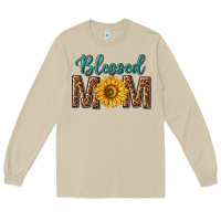 Mushroom western blessed mom with sunflower Long Sleeve Tee - texasbilliewilder