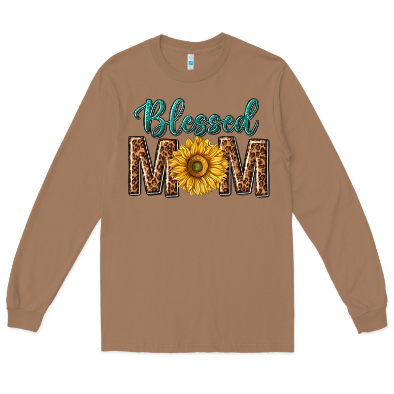 Western Blessed Mom With Sunflower Long Sleeve Tee by texasbilliewilder | Teevron