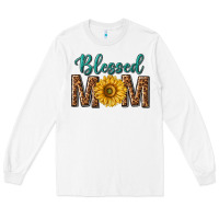 White western blessed mom with sunflower Long Sleeve Tee - texasbilliewilder