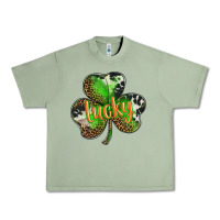 Oil Green st. patricks day lucky shamrock Urban Heavy Tee - BarkalooDesign