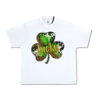 White st. patricks day lucky shamrock Urban Heavy Tee - BarkalooDesign