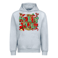 Heather Grey holly jolly christmas Urban Hoodie - MaliasSmallBusiness