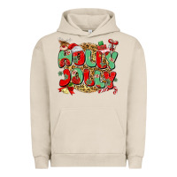 Pigment French Oak holly jolly christmas Urban Hoodie - MaliasSmallBusiness