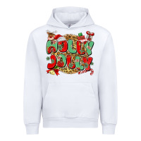 White holly jolly christmas Urban Hoodie - MaliasSmallBusiness