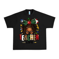 Black teacher life afro locs messy bun Urban Heavy Tee - texasbilliewilder