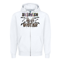 White halloween brother Zipper Hoodie - CowhideDigitalArt