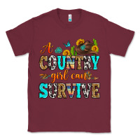 Burgundy a country girl can survive Classic Tee - Zillion Design Studio