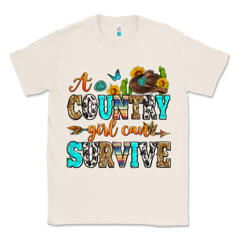 A Country Girl Can Survive Classic Tee by Zillion Design Studio | Teevron
