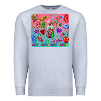 Heather Grey candy Premium Sweatshirt - AdoDesignShop