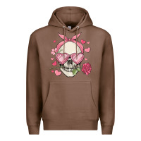 Chestnut valentine's day skull Premium Hoodie - MaliasSmallBusiness