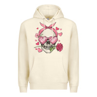 Sandshell valentine's day skull Premium Hoodie - MaliasSmallBusiness