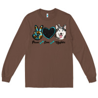 Chestnut peace love huskies Long Sleeve Tee - RanaPortraitStore
