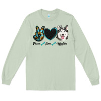 Matcha peace love huskies Long Sleeve Tee - RanaPortraitStore
