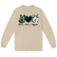 Mushroom peace love huskies Long Sleeve Tee - RanaPortraitStore