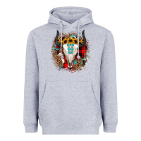 Heather Grey bullskull christmas Heavyweight Hoodie - JahusDesignShop