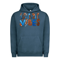 Pigment Midnight Navy football vibes Urban Hoodie - MaliasSmallBusiness