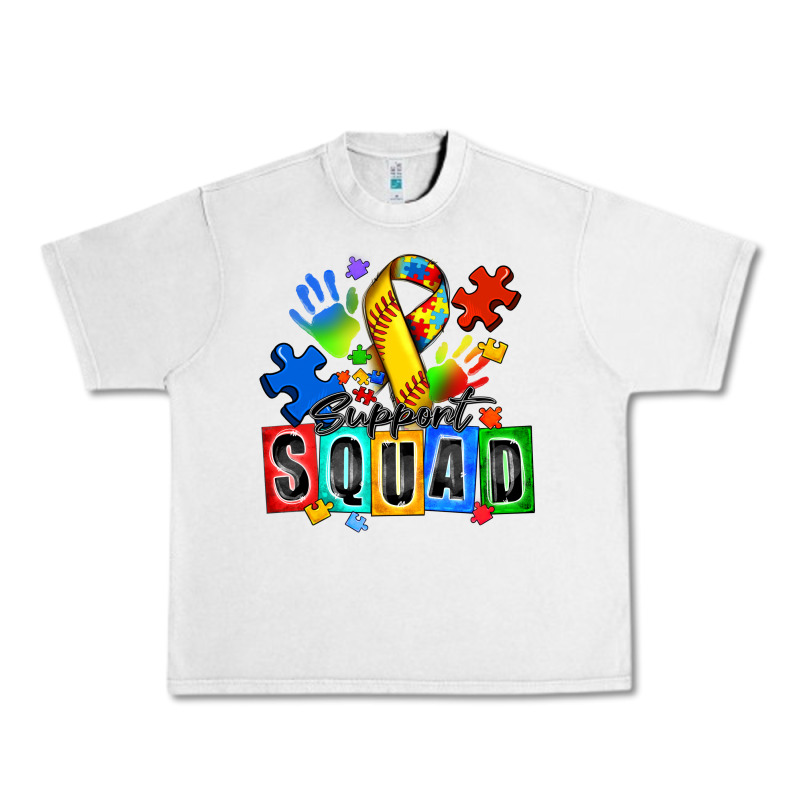 Softball Support Squad Autism Urban Heavy Tee by Zillion Design Studio | Teevron