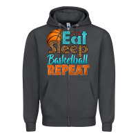 Smoke eat sleep basketball repeat Zipper Hoodie - HRA Design Shop