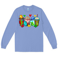Colony Blue autism coffee cups Long Sleeve Tee - Zillion Design Studio