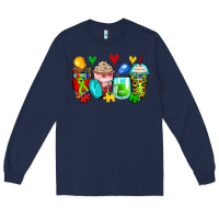 Navy autism coffee cups Long Sleeve Tee - Zillion Design Studio