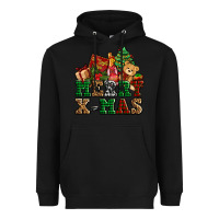 Black merry xmas with christmas Heavyweight Hoodie - AdoDesignShop