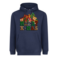 Navy merry xmas with christmas Heavyweight Hoodie - AdoDesignShop