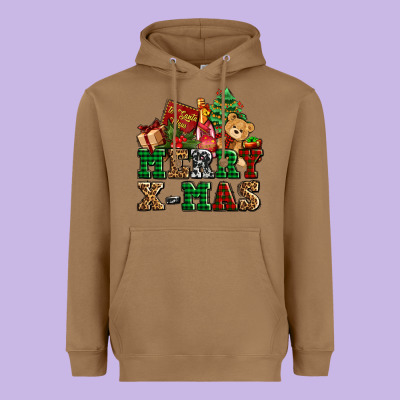 Merry Xmas With Christmas Heavyweight Hoodie Designed By Adodesignshop