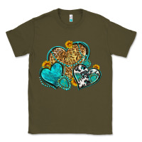 Army Green western turquoise hearts Classic Tee - Zillion Design Studio