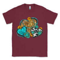 Burgundy western turquoise hearts Classic Tee - Zillion Design Studio