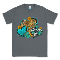 Charcoal Heather western turquoise hearts Classic Tee - Zillion Design Studio